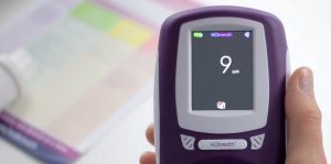 Results on the screen on the NObreath FeNO monitor